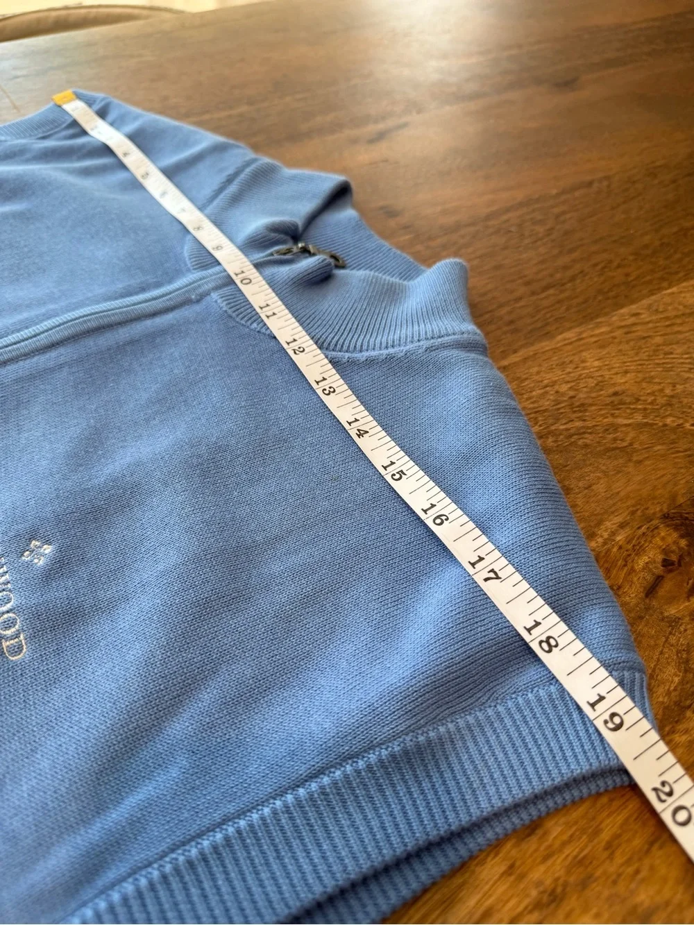 Greg Norman Brynwood Country Club Lined 1/4 Zip Golf Sweater Vest Blue Men's L